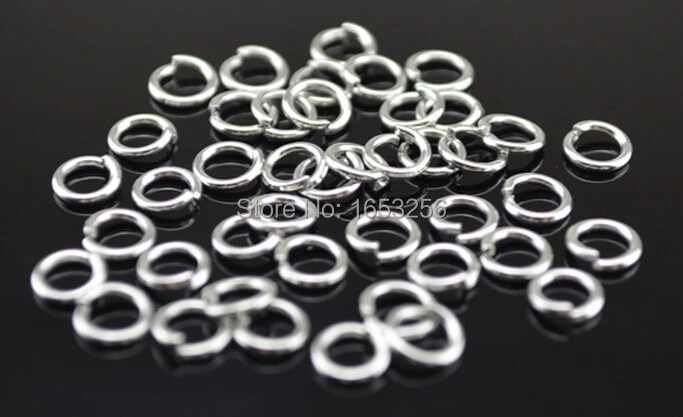 100 pcs banyak 0.6*4mm Temuan Konektor Tipis Stainless Steel Split Ring & Terbuka Langsung Ring DIY Jewlery menandai