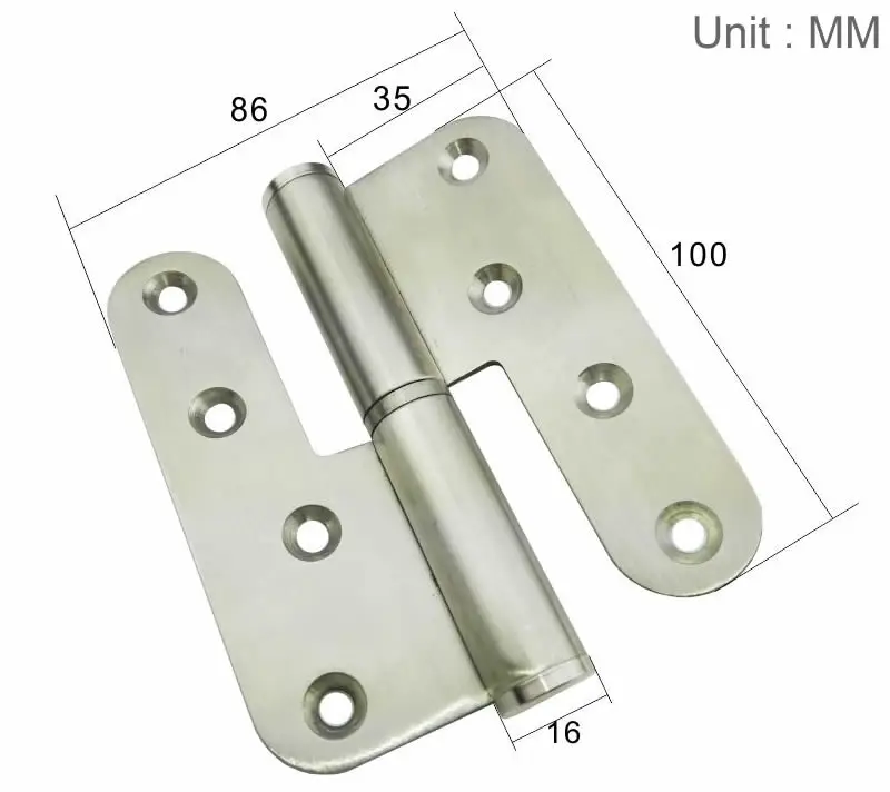 4 inch detachable, L-shaped hinge Round corner release hing,stainless steel , e,mechanical equipment hinged,industrial hinge