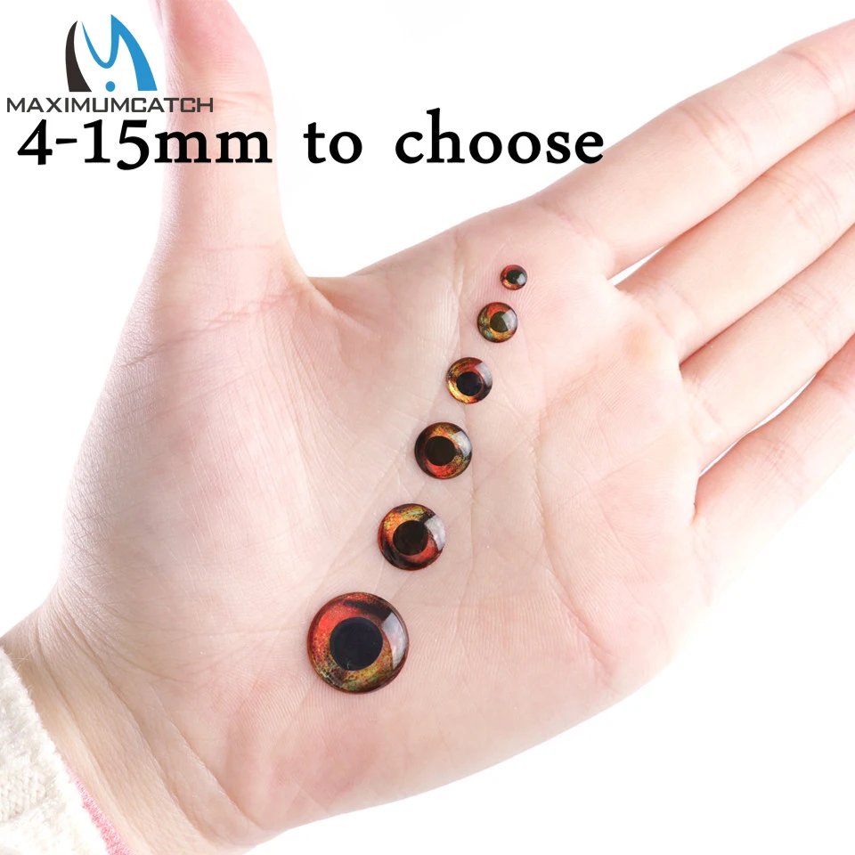 Maximucatch 4D Vissen Lokken Ogen Vliegbinden Materiaal Vis Ogen Vissen Lokken Maken 3Mm-15Mm