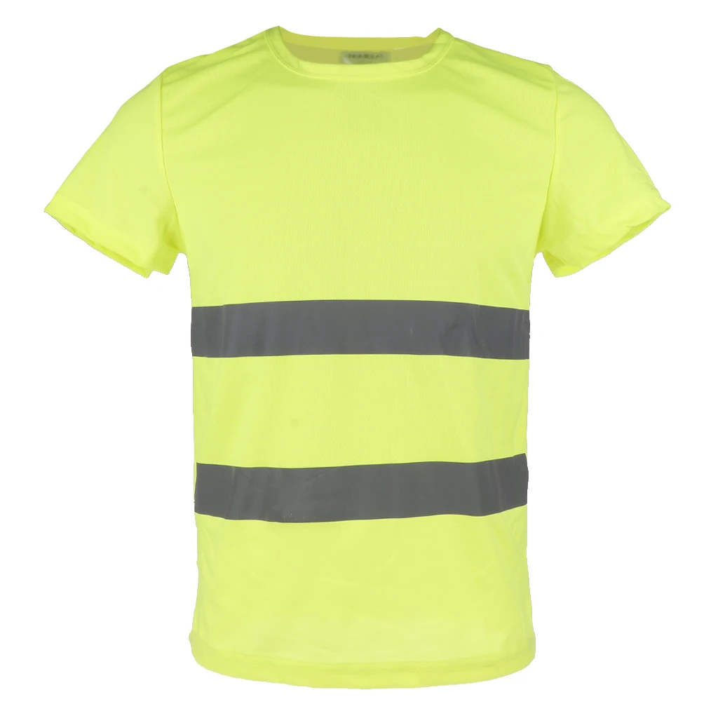 High Visibility Reflective T Shirt Reflective Safety Clothing Quick   Reflective Shirt Night -shirt Short Sleeve