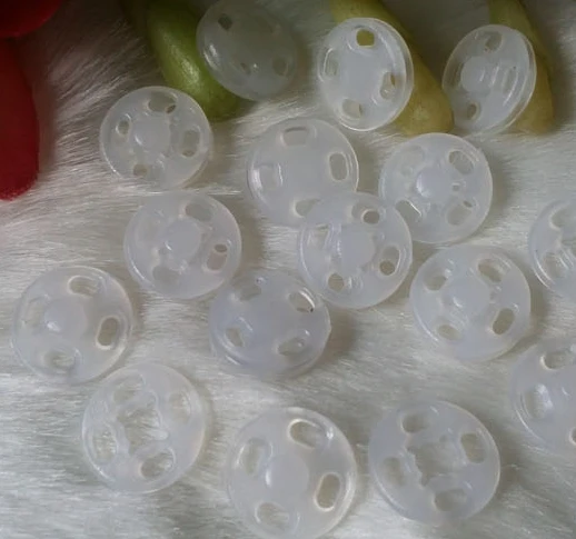 

free shipping 10-21mm 200pcs/lot transparent plastic snap buttons round flatback buttons sewing accessories sweater buttons 27