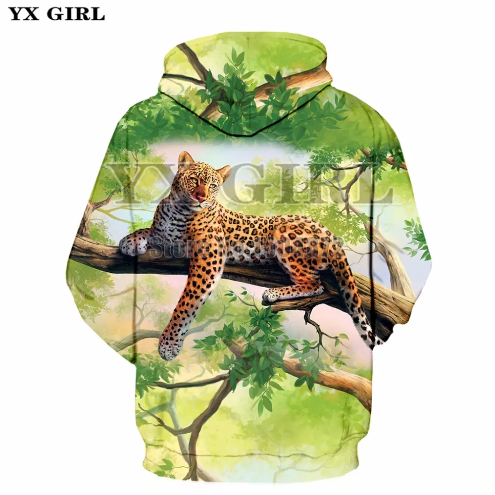 YX Girl Beauty Natural Animal Leopard Hoodies 3d Print Cheetah Hoodie for Men Women Fashion Sweatshirt Sportswear Hoody Clothes