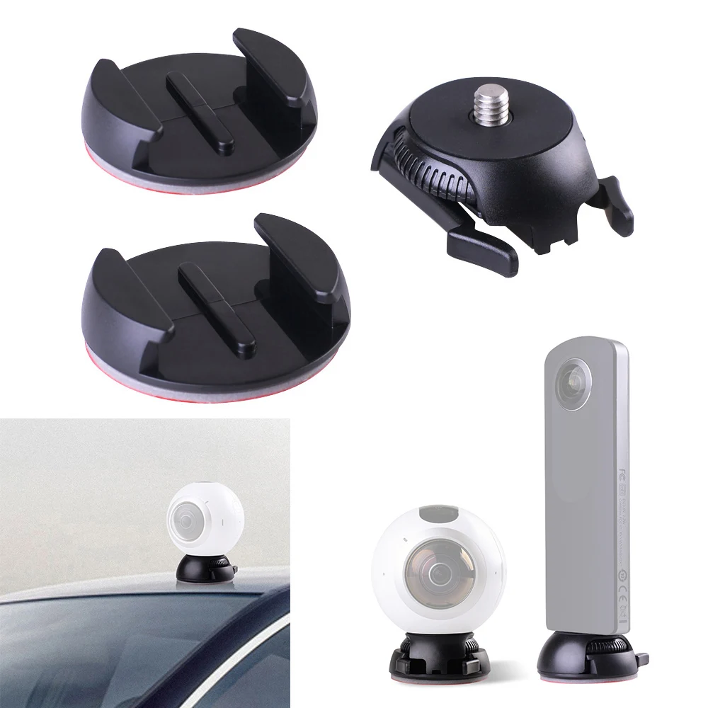 Quick Release Mount Holder for Samsung Gear 360 Camera Ricoh Theta S/SC/M15 & Sports Action Panoramic Camera w/ 1/4