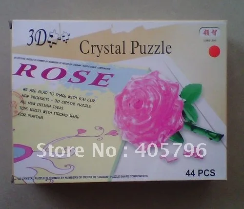 

DIY TOY 3D Crystal Puzzle (rose, apple, bear, diamond, etc) Educational toy,Wholesale and Retail