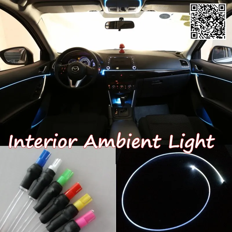 For CADILLAC XLR 2003-2009 Car Interior Ambient Light Panel illumination For Car Inside Cool Strip Light Optic Fiber Band