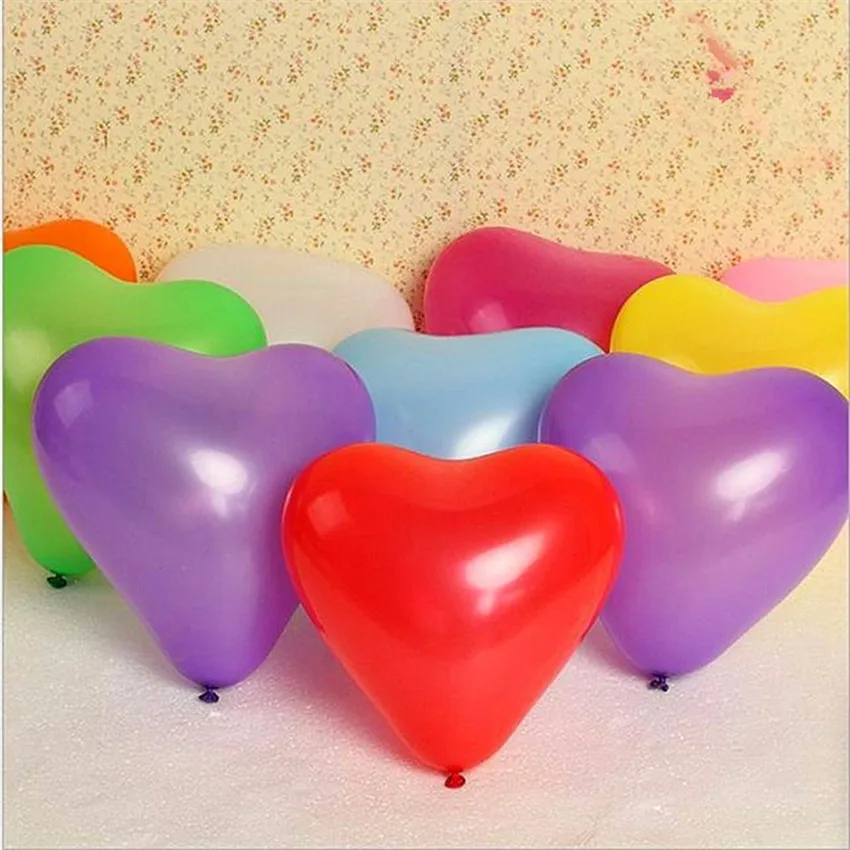 

New 1000pcs/lot 12inch heart latex balloon air balls inflatable wedding birthday party decoration Float balloons toys