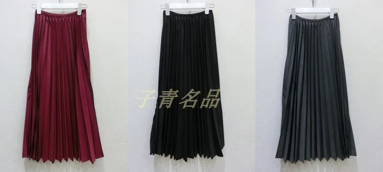 HOT SELLING Miyake fashion fold office pure color  pleated skirt IN STOCK