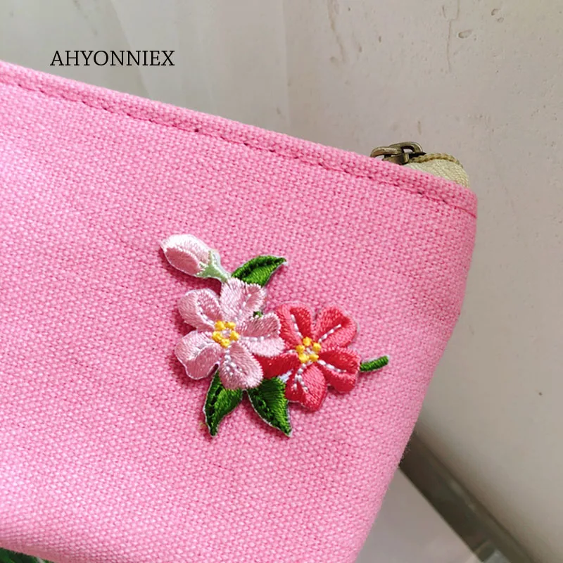 AHYONNIEX 10pcs Rose Sunflower Orchid Raspberry Embroidered Patch for Clothing Iron On Flower Applique Jeans Clothes Sticker