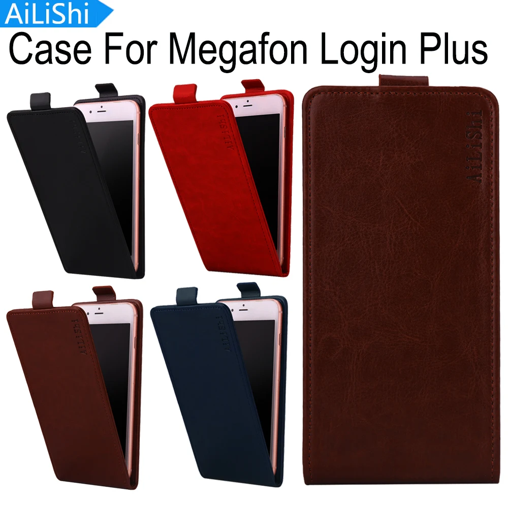 AiLiShi Luxury Up And Down Flip For Megafon Login Plus Case Top Quality Protective Cover Skin PU Leather Case With Card Slot