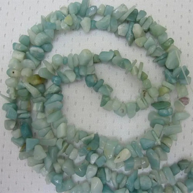 3-5x6-8mm Blue Amazonite Beads Natural Freeform Chips Beads For Jewelry Making Beads 32'' Needlework DIY Beads Bracelets Trinket