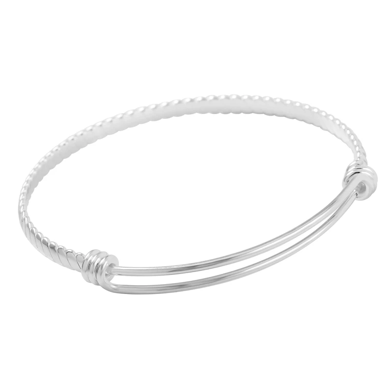 IJB0450 America Fashion Bangle, Twist Wire Bangle Bracelet,Custom Charm Bracelet, Stainless Steel Adjustable Twisted Bangles