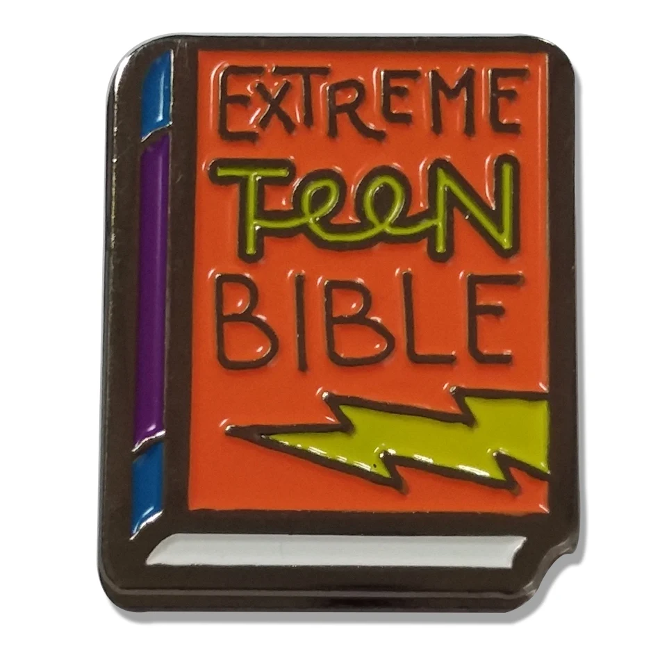 Custom Metal Extreme Teen Bible Book Lapel Pin for Gift cheap custom bible badges