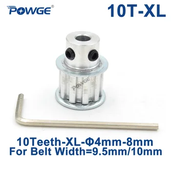 Powge polia de distribuição, polia de distribuição tipo 10 dentes xl diâmetro 4/5/6/6, 35/7/8mm para largura 9.5mm xl correia síncrona 10-xl-037 bf 10 dentes 10 t