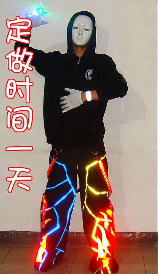 Melbourne Shuffle Pants Fluorescence Raver Ore Fire Techno Hardstyle Tanz Hose Fluoreszierend DJ PHAT Trousers New