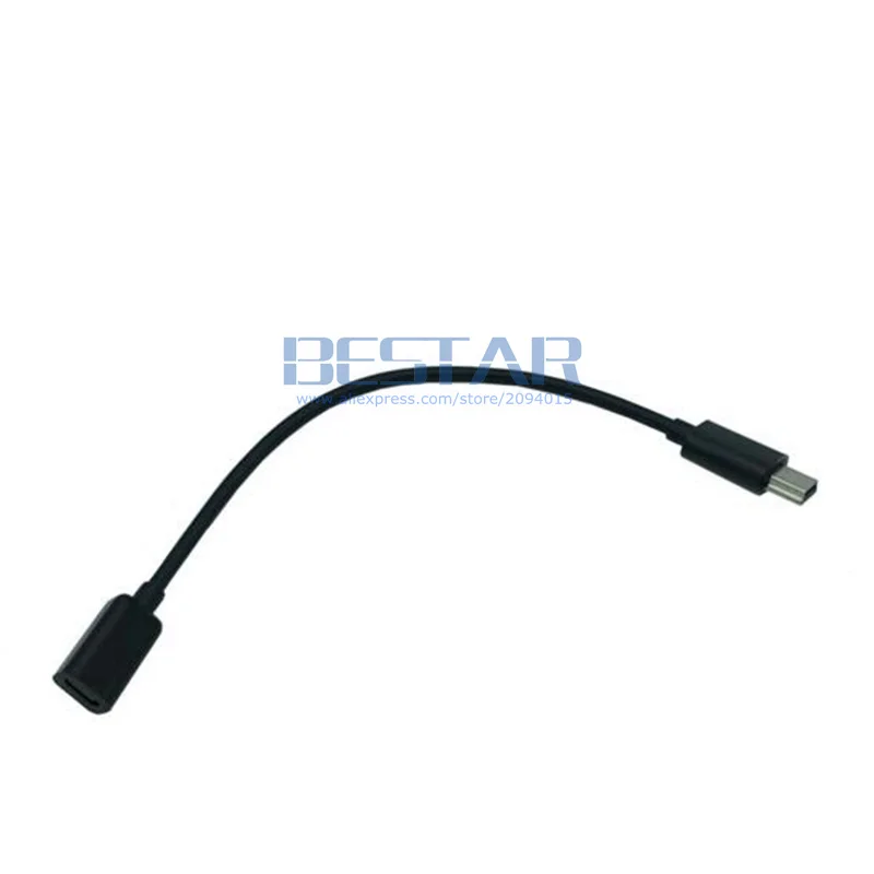 10CM Trắng Đen USB 2.0 Mini USB B 5-Pin Male To Micro USB 2.0 Nữ Dữ Liệu sạc Cáp Micro-Usb Mini Usb 5pin 0.1M