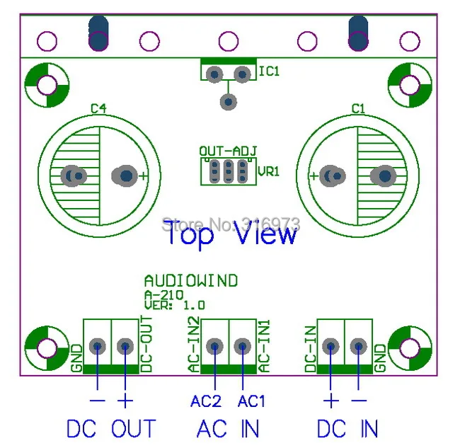 Módulo regulador de voltaje ajustable de 5 amperios, olla externa