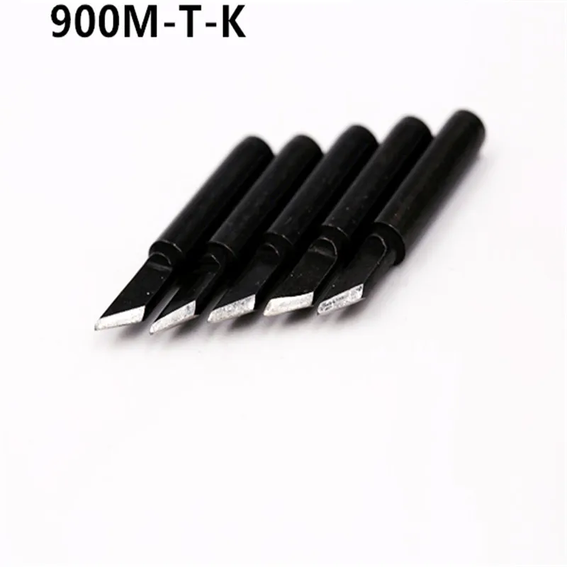 SZBFT 5PCS Black 900M-T-K Lead-Free replaceable solder iron tip for 936 solder station 900M-T B I SK 1C 2C 3C 4C 1.2D 2.4D 3.2