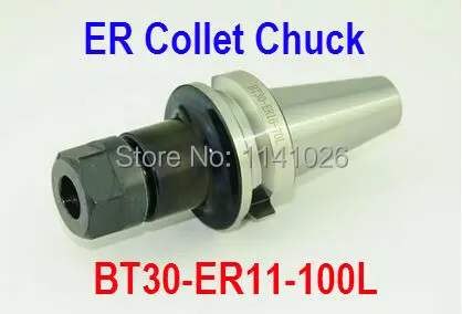 

Free Shipping BT30 ER11 100mm Spring ER Collet Chuck CNC Milling Toolholder Clamping End Mills Work on CNC Milling Machine