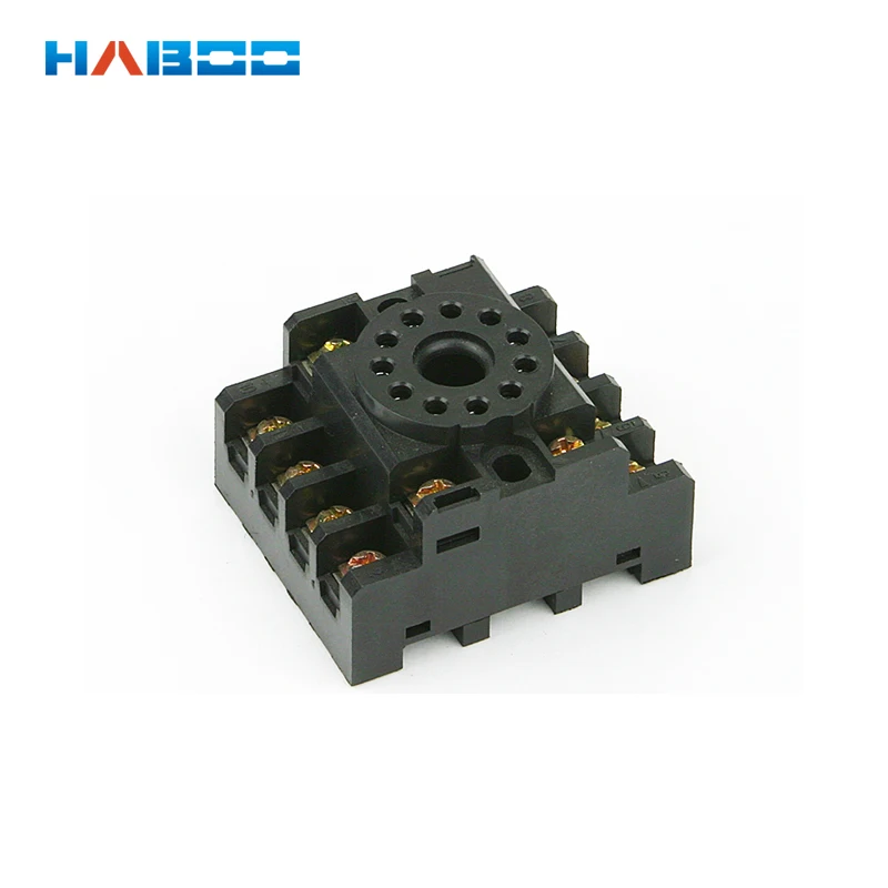 10pcs/lot HABOO Relay socket (PF113A),REED RELAY SOCKET,relay 11 pin socket screw type switch socket