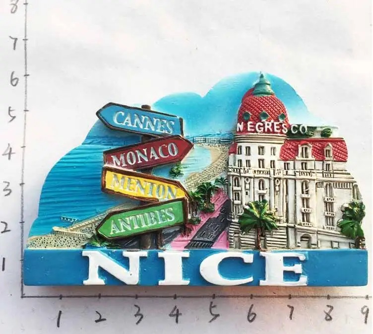 France Nice Cannes Menton Bordeaux Tourist Souvenir Fridge Magnets Decoration Articles Handicraft Magnetic Refrigerator Gifts