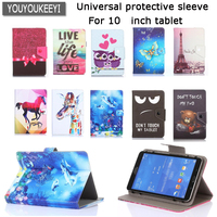 Universal stand Cover case For Teclast 98 octa core Updated Version 10.1inch Tablet Cartoon Printed PU Leather Case+3 gift