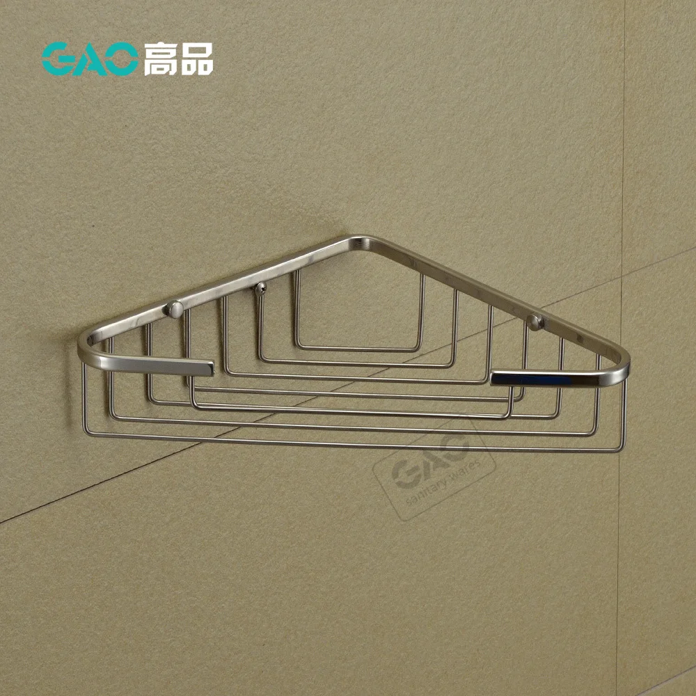 

Bathroom Accessories Bathroom Corner Tub and Shower Caddy Basket Triangular SUS304 Stainless Steel Wall Mount Polished Finish
