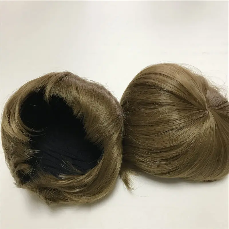 NPK Light Brown Color Straight Hair Wig For 50-58cm Reborn Dolls High Quality Reborn Dolls Sticked Hair Wig NPK Doll Accessories