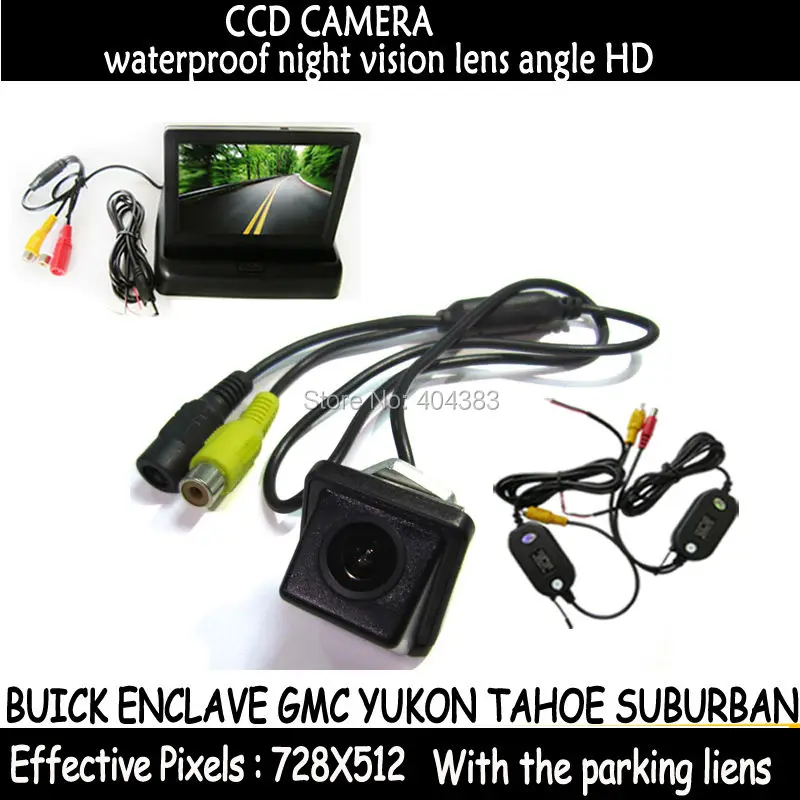 

4.3 "TFT LCD Car Reverse Mirror Rearview Monitor + Wireless CCD Car Rear View Camera for BUICK ENCLAVE GMC YUKON TAHOE SUBURBAN