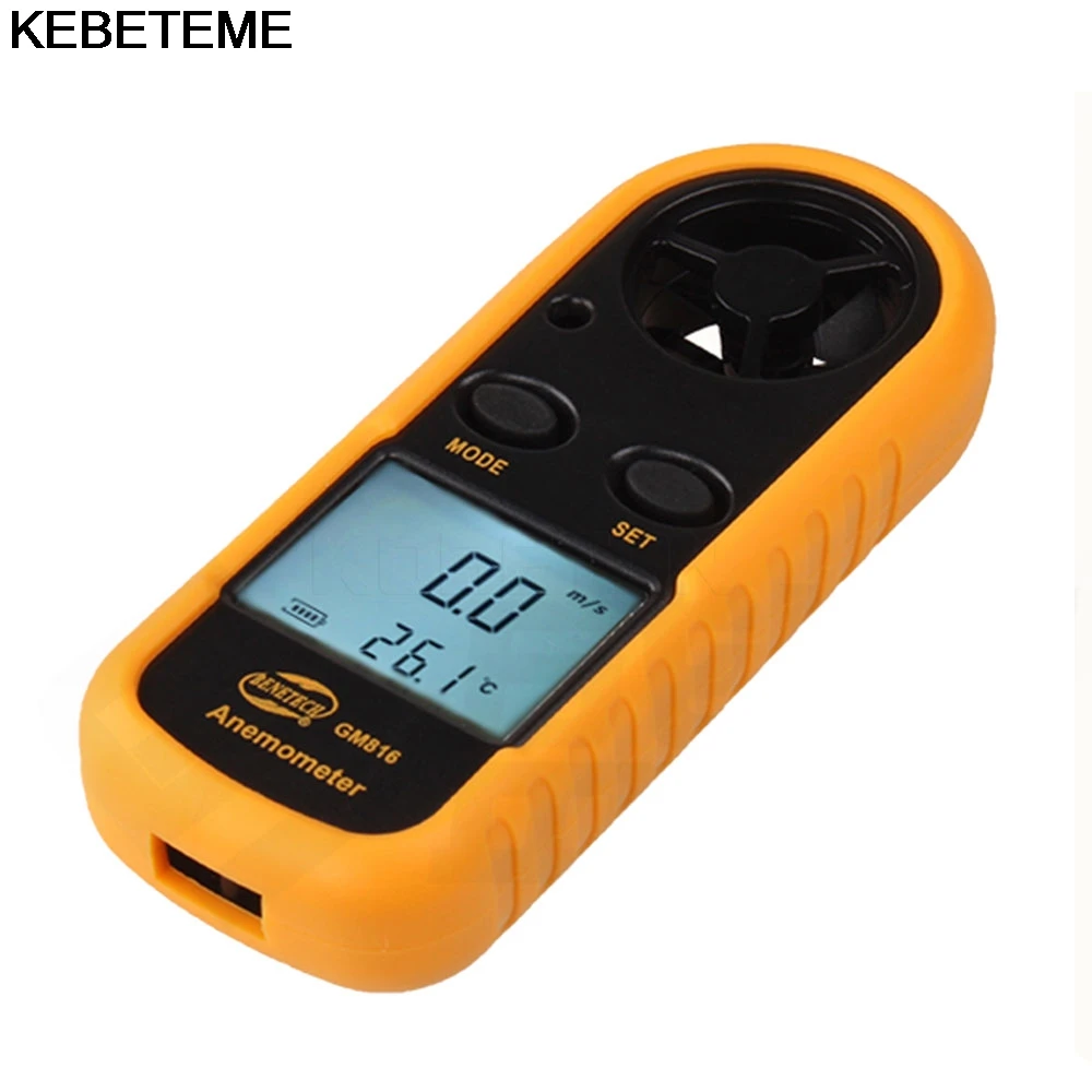 Smart Anemometer Digital Hand-held Wind Speed Gauge Meter Thermo Anemometer And Infrared Thermometer With LCD Backlight Display