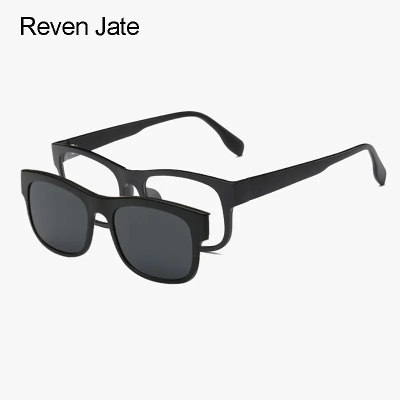 

Reven Jate 2203 Plastic Polarized Sunglasses Frame with Magnetic Super Light Mirror Coating Polarize Sunwear Clip-ons