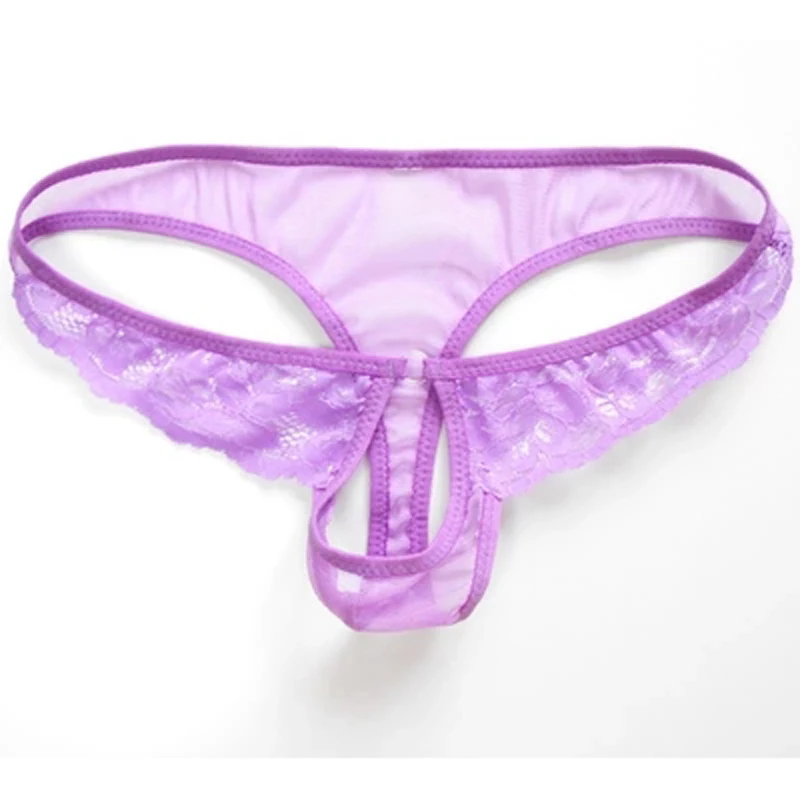 new style Mens Open Crotch Underwear Sexy Man Lace G-String Sex Toys Lovers Gay Men Thongs Panties Bikini Underwear jockstrap