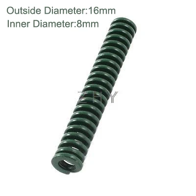 

TH 16mm OD 8mm ID 175mm 200mm 250mm 300mm Length Green Heavy Duty 65Mn Metal Steel Spiral Stamping Compression Mould Die Spring