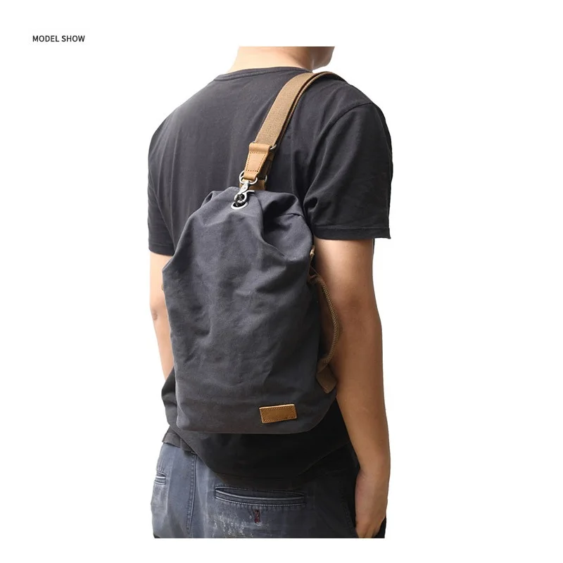 Casual Men's Messenger Sling Bags Vintage Canvas Male Travel Organizer Bag High Quality Multifunction Men Crossbody Chest bag