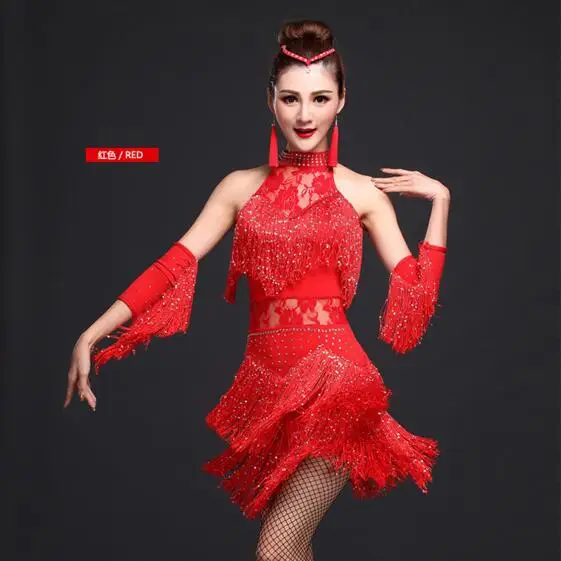 Women Latin Dance Dress Fringe Women Ballroom Dancing Dresses Latin Dance Costume Dance Latin Dresses Tango Dress Samba Skirts