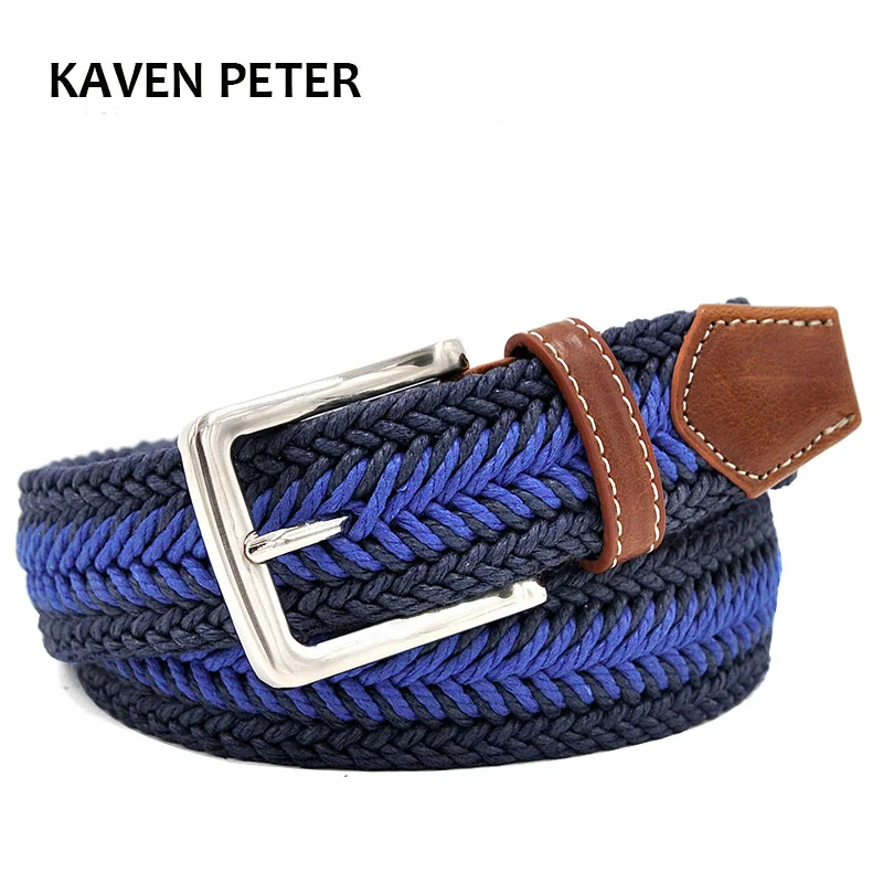 Men Braided Belt  Casual Style Fish Bone Pattern Men's Golf Braided Belts With Wax Rope Material Mixed Color From 100 cm to160cm