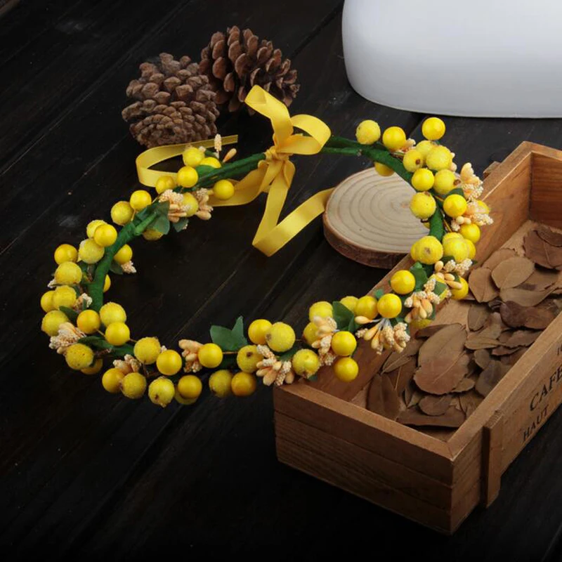 1 قطعة/الوحدة النساء أغطية الرأس اللؤلؤ رئيس-الحلي بيري Hairbands زهرة اكسسوارات للشعر للعروس الزفاف غطاء الرأس