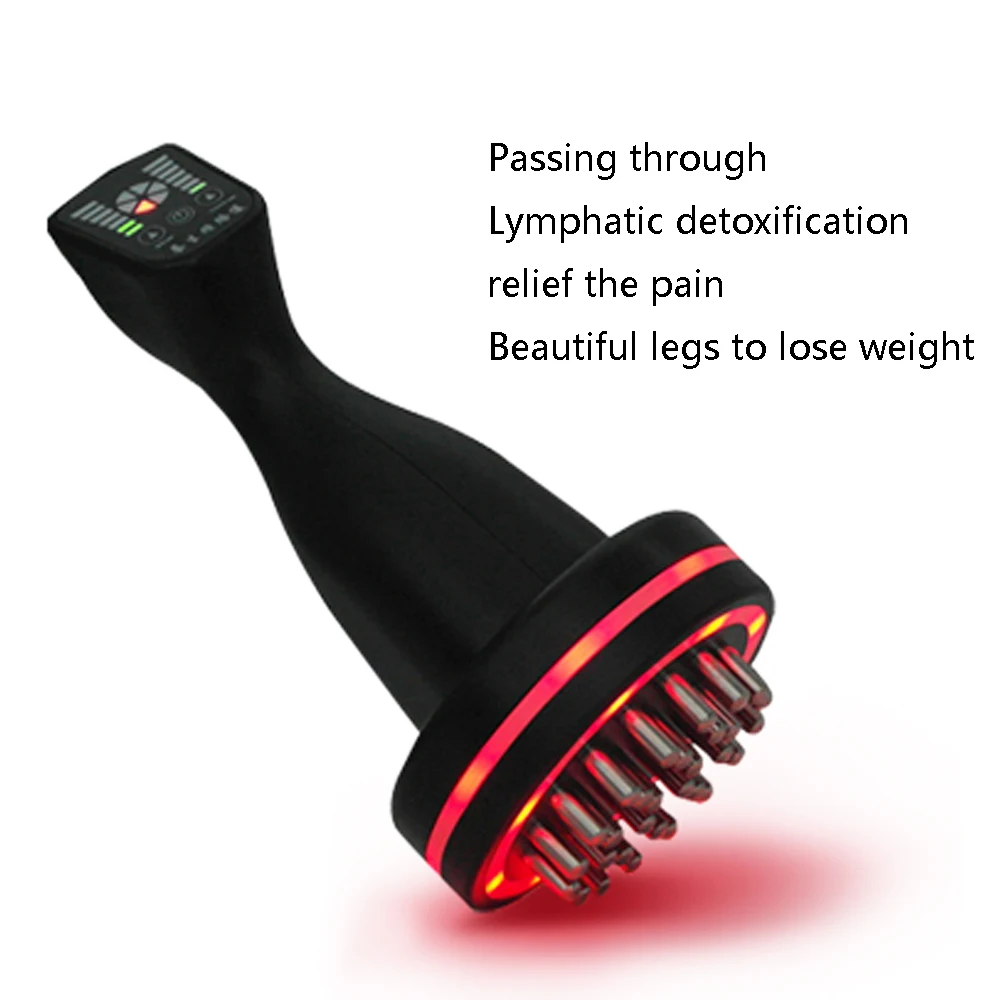 Electronic acupuncture slimming Device,BIO microcurrent Meridian Scrape Therapy,Infrared body Detoxification massage comb