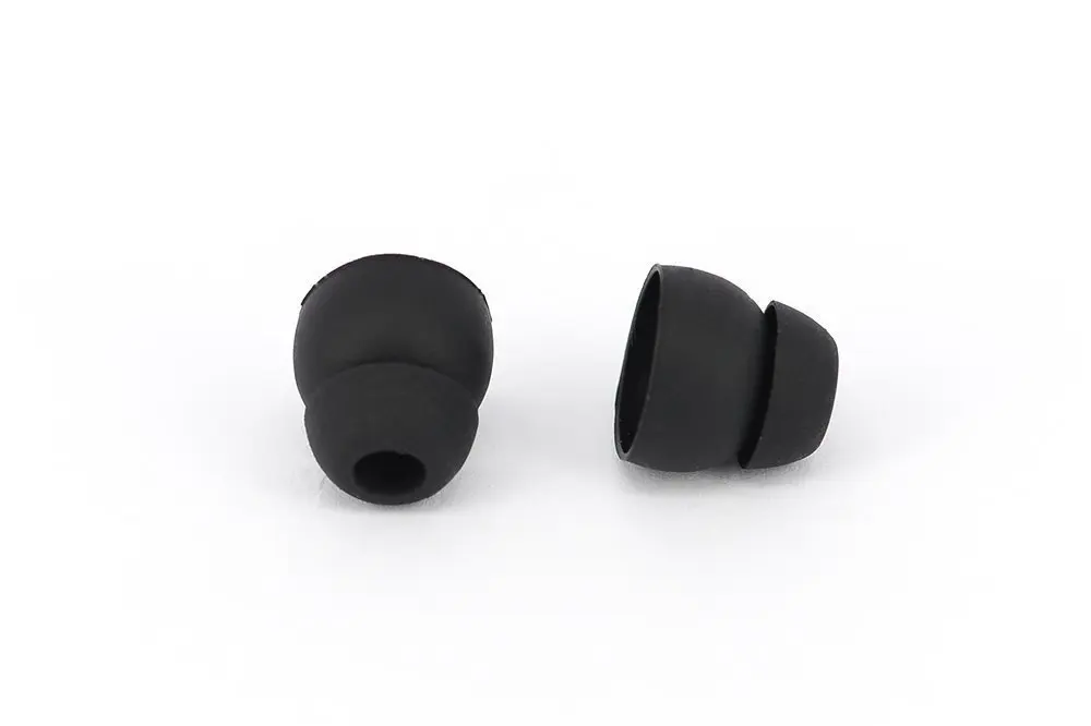 XRHYY – oreillettes sans fil noires à Double bride, embouts de remplacement en Silicone, avec connecteur de 4.1mm, pour PowerBeats 2, 10 pièces