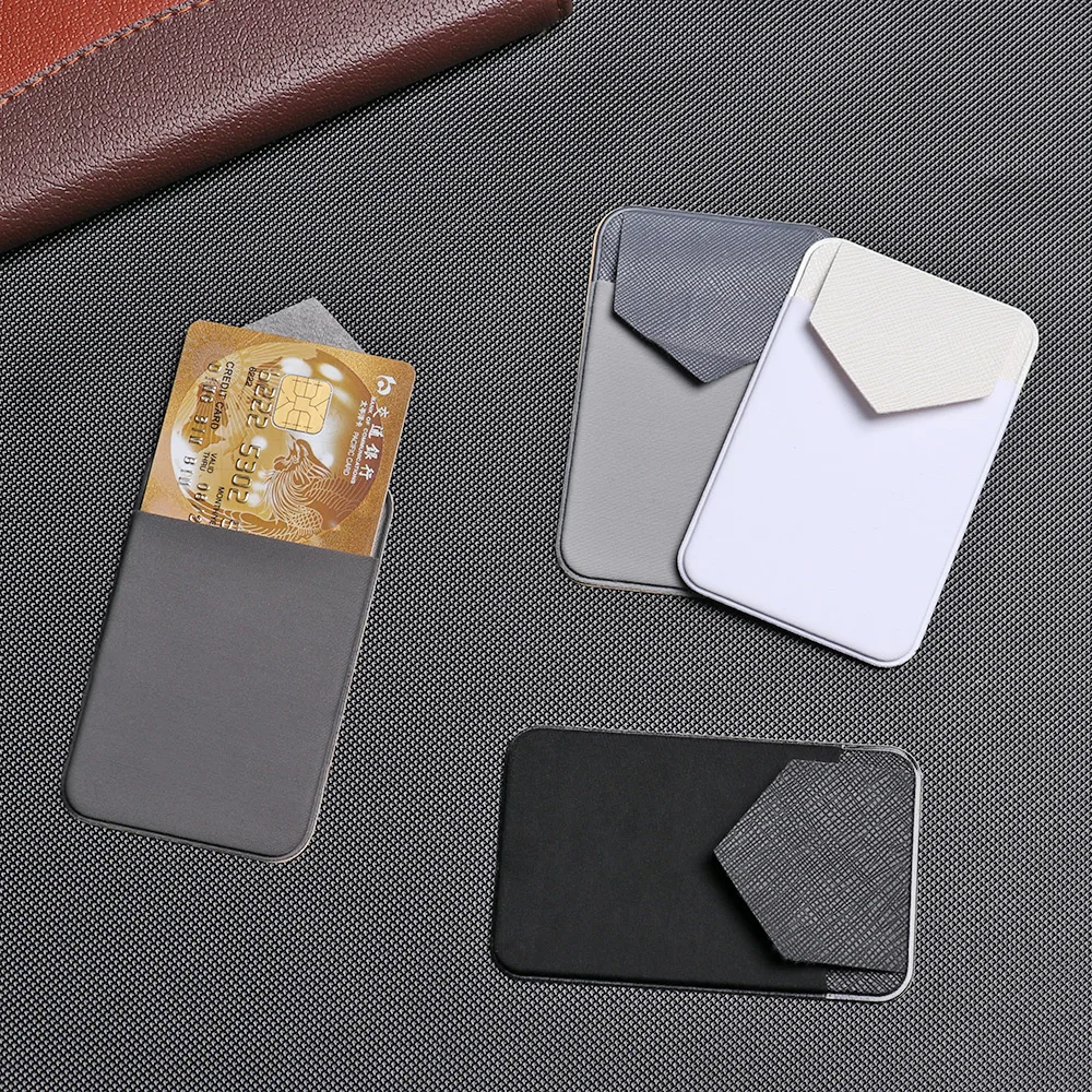 New Cellphone Card Holder Stick-on Wallet Phone Wallet Case Elastic Adhesive Wallet Universal Cellphone Wallet Phone Pocket