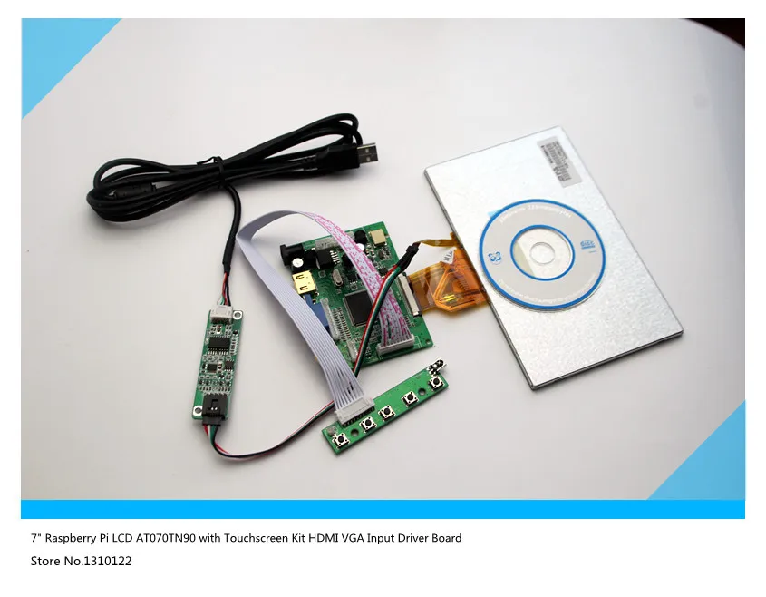 Raspberry Pi LCD-Touchscreen-Display, TFT-Monitor, AT070TN90, Touchscreen-Kit, HDMI, VGA-Eingang, Treiber platine, 7'Zoll