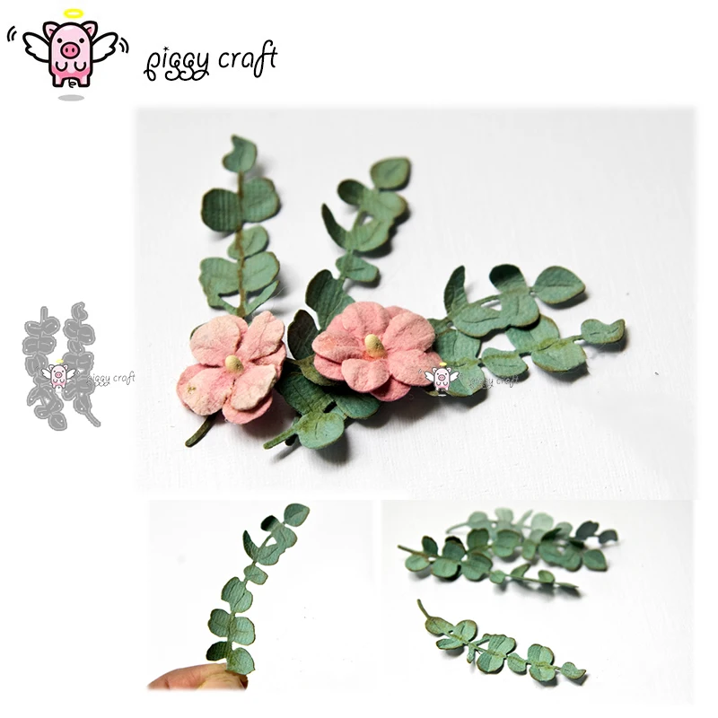 

Piggy Craft metal cutting dies cut die mold Leaf strip decoration Scrapbook paper craft knife mould blade punch stencils dies