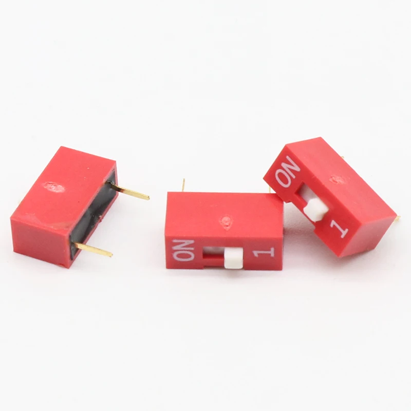 10Pcs Slide Type Switch Module 1-Bit 2.54mm 1 Position Way DIP Red Pitch