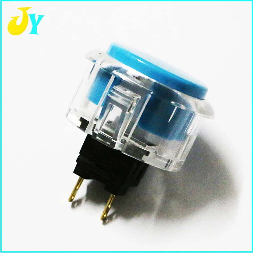 

100pcs/lot 30mm High quality Arcade push button Clear body with Micro Switch Round Push button 2.8mm Terminal