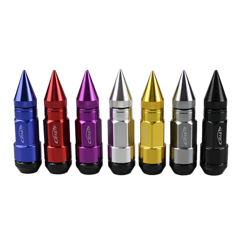 20 Pcs Car Styling Racing Composite Wheel Nuts Aluminum Anti-Theft Wheel Lug Nut With Spikes m12x1.5/1.25 RS-LN043