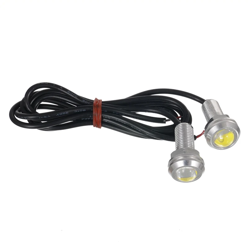 1Pcs Universal 18MM Eagle Eye Led Light Car DRL Daytime Running Lights LED 12V Backup Reversing Parking Signal Automobiles Lamps