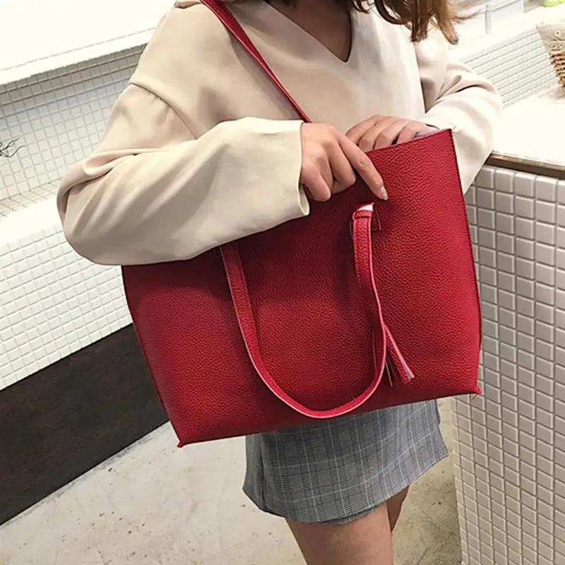 2019 New Fashion Women Shoulder Bag Tassel Soft Messenger Bags Ladies Handbag PU Casual Bag Female Fashion Bag