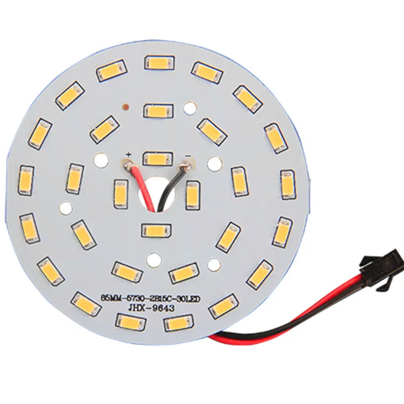 Placa PCB LED con cables hembra soldados, lámpara de bombilla Led para techo PCB 5W 7W 9W 12W 18W, Base de placa de aluminio con SMD5730 2835 5760