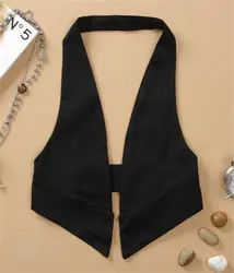 2021 Brief Fashion Women Black Solid Summer WaistCoat Thin Backless Vest Sleeveless Colete Feminino Gilet Femme