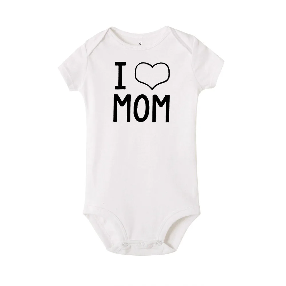 I Love Mom and I Love Dad New Newborn Toddler Infant Baby Boys Girls Sister Brother Twins Bodysuit Matching Outfits Casual Cloth