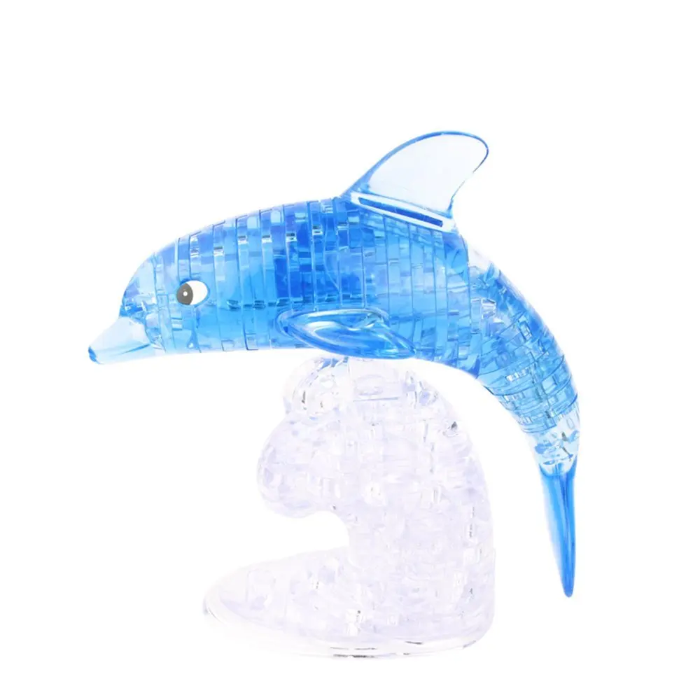 

EBOYU 3D Crystal Puzzle Dolphin Shaped Model Kids DIY Toy Building Toy for Kids Christmas Gift